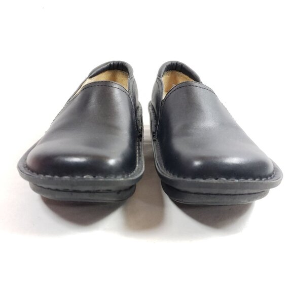 Alegria By Pg Lite Womens Size 6.5 Leather Slip-On Clogs Black - Picture 7 of 9